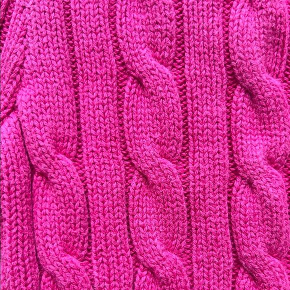 Ralph Lauren Girls Pink Preppy Cable Knit Long Sleeve Button Up Cardigan 2 2T - Picture 13 of 13